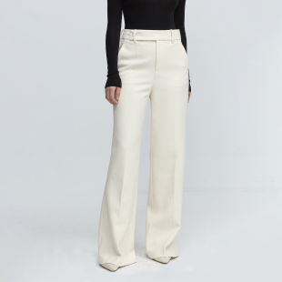 裤 精英感羊毛高腰垂感显瘦大长腿阔腿西装 加厚总裁裤 LORRAINES