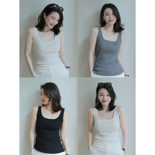 LORRAINE 60支极细美丽诺羊毛轻盈透气针织打底背心方脸B备