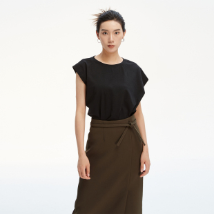 不对称50支新疆长绒棉圆领短袖 经典 T恤 S时髦T王设计师款 LORRAINE