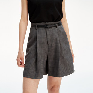 短裤 雅痞高腰A型遮胯显瘦西装 tomboy休闲短裤 不tui不换