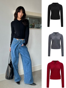 娃娃领系带羊毛针织上衣 WEEEECHAN次日早晨 现货 100%羊毛