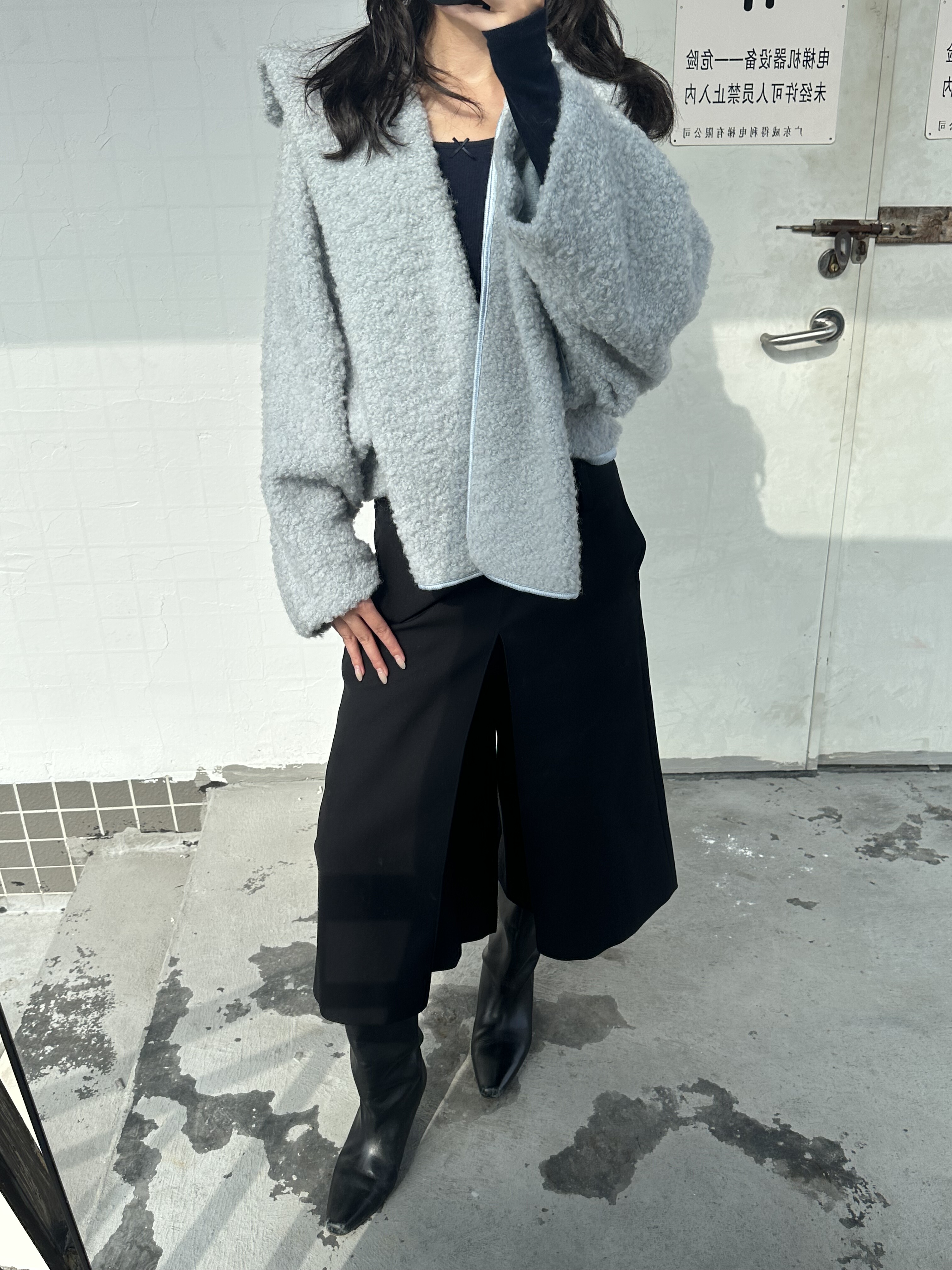 现货 碳酸同款 挺括有型 WEEEECHAN次日早晨 A型立褶7分阔腿裤