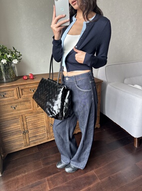 现货 WEEEECHAN次日早晨  中腰香蕉Harper浅蓝牛仔裤 浅蓝/原牛