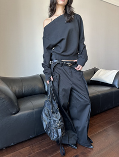 碳酸同款 WEEEECHAN 次日早晨  重工笔挺立直低腰口袋工装长裤