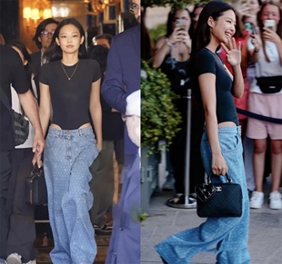 Jennie卡戴珊同款 紧身T恤丁字连体衣 次日早晨｜ WEEEECHAN
