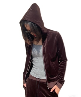 次日早晨next美式丝绒上衣