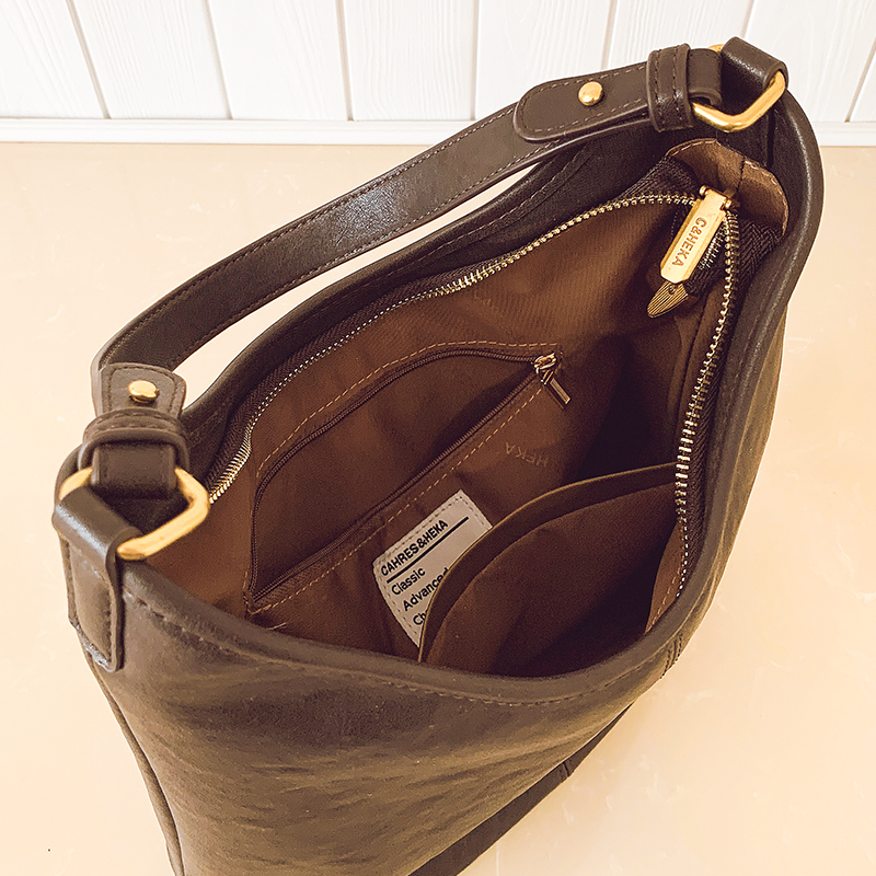 高级感单肩腋下包斜挎水桶包