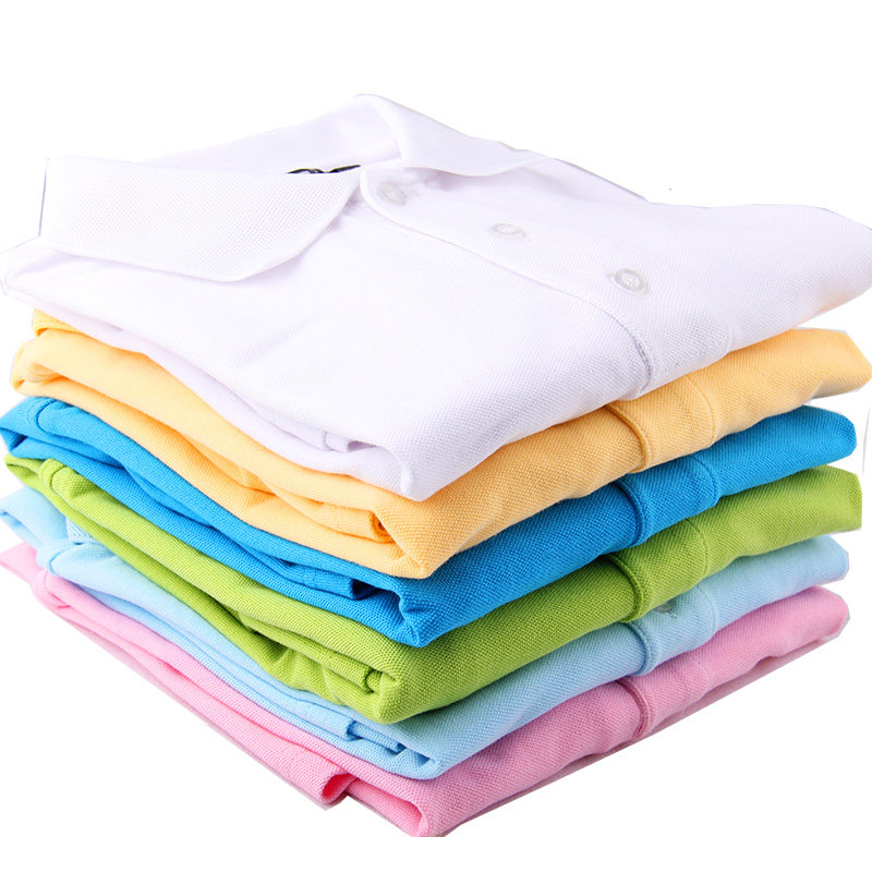 polo衫定制印logo刺绣 男女款纯棉棉质工装工作服团体服翻领T恤衫