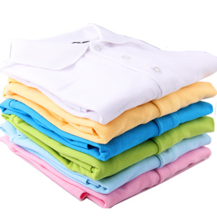polo衫定制印logo刺绣 男女款纯棉棉质工装工作服团体服翻领T恤衫