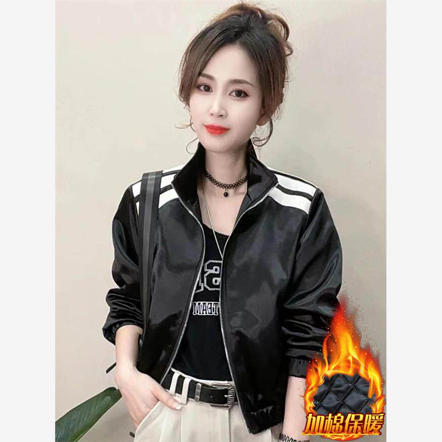 加棉加厚时尚棒球服外套女装2025冬季新款洋气时髦小个子夹克上衣