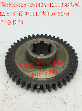 大河常州Z5140A/Z5125钻床121103/121103B齿轮Z43/M2.5/6-30*6/L2