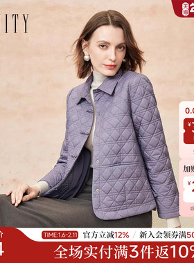 FINITY菲妮迪棉服棉袄2025年冬季新款简约翻领百搭通勤保暖外套女