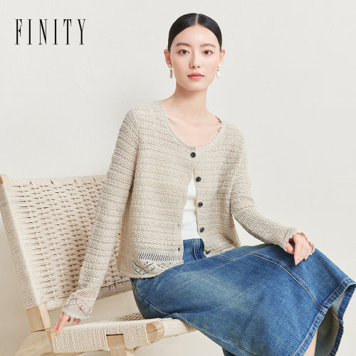FINITY菲妮迪小香风毛针织衫