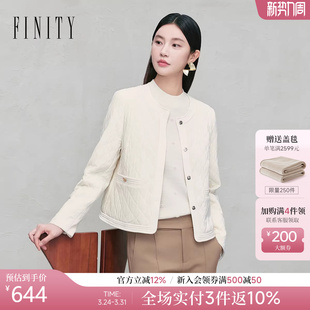 休闲外套女 简约小香风百搭时尚 FINITY菲妮迪棉衣棉服25年冬季 新款
