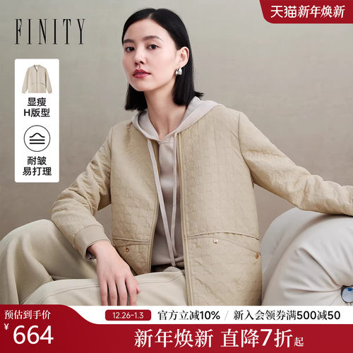 FINITY休闲短外套千鸟格棒球服