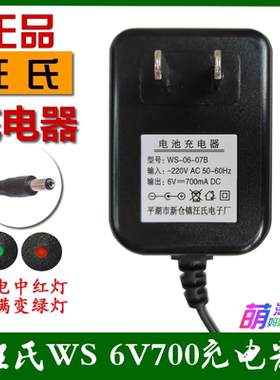 WS电源适配器儿童电动童车充电器WS-06-07B汪氏6V700mA电池充电器