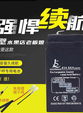 LINSHI林氏4V4AH电子秤电瓶TCS台秤铅酸蓄电池计价秤通用电瓶配件