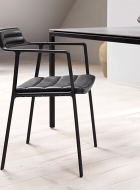 意式极简Vipp451座椅单人休闲办公椅简约会议室客厅书桌椅复刻椅