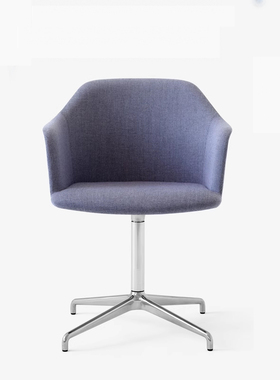 意式极简不锈钢扶手转椅Rely HW40 Hee Welling 设计布艺电脑书椅