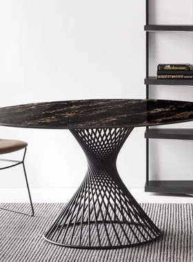 意式极简 Calligaris VORTEX 圆形餐桌小户型简约时尚小桌子复刻