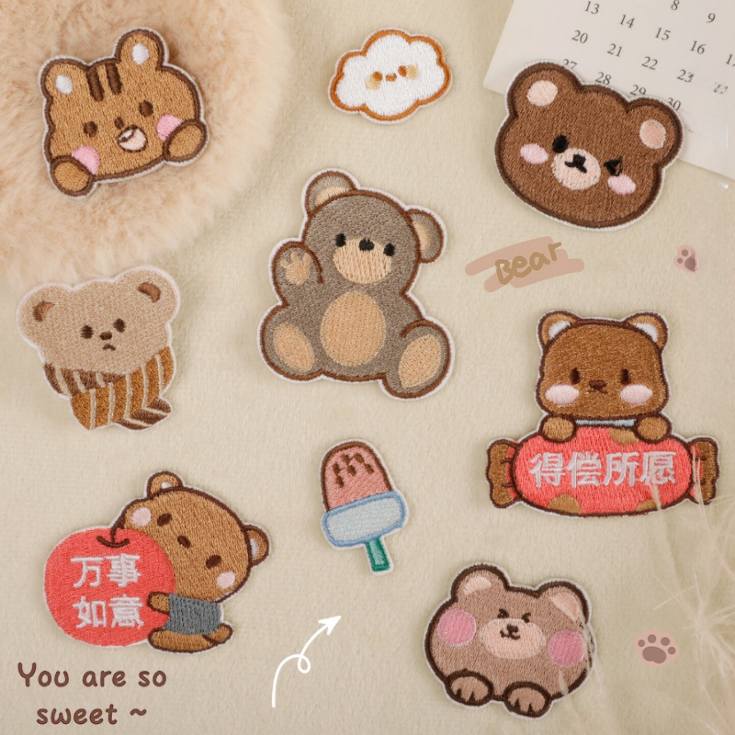 可爱风服装衣服裤子装饰贴刺绣贴