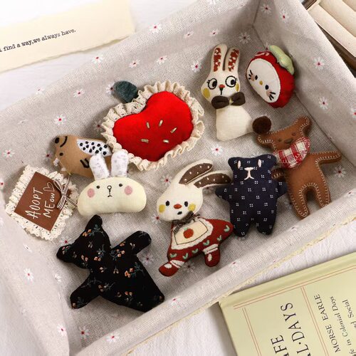 2026日系布艺森系森女胸针装饰