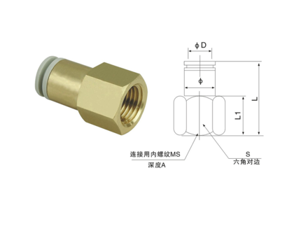 国产精密高品质接头，替代同类进口产品的理想选择。内置卡爪设计，卡管更紧密，1Mpa（10公斤）气压内不漏气 环境及流体温度0-60℃ 使用与尼龙/软尼龙/PU软管.