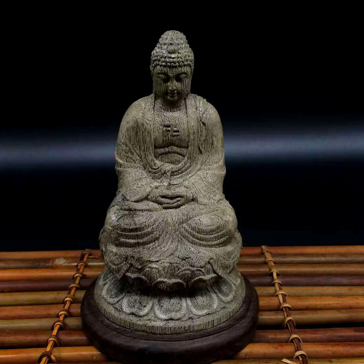 沉香木雕释迦牟尼佛像摆件佛祖礼佛供奉镇宅风水摆件纯手工雕刻