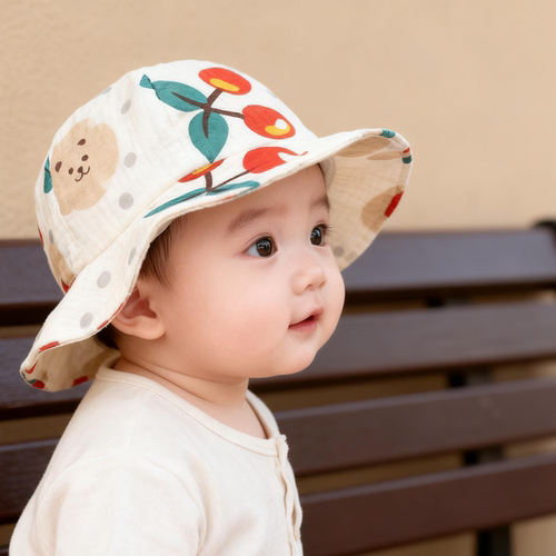 A类纯棉春夏户外防晒帽