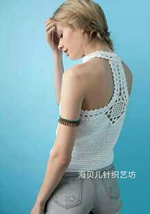 手钩手工贾静雯同款夏装新款甜美清新吊带针织手钩背心上衣