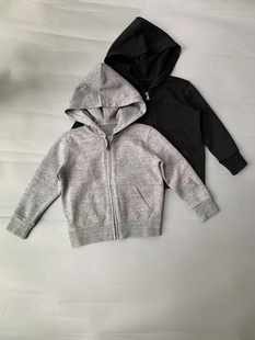 不加绒 男童连帽卫衣拉链外套春秋新款女童休闲运动拉链衫 可亲子