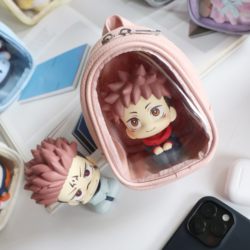 迷你透明痛包毛绒玩偶展示挂件包
