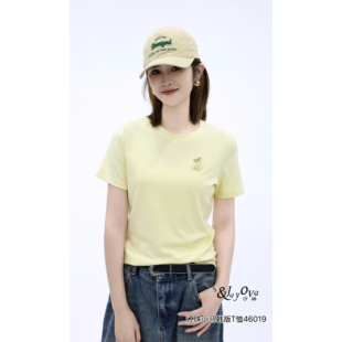 46019钉珠小马图案韩版 S&Jayova女装 T恤 2026春夏新款 FMF正品