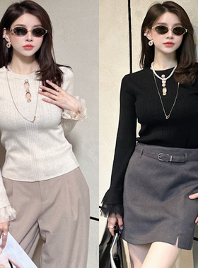 *DI-SUI正品2025秋冬新款女装26073修身五金扣镂空气质毛衣