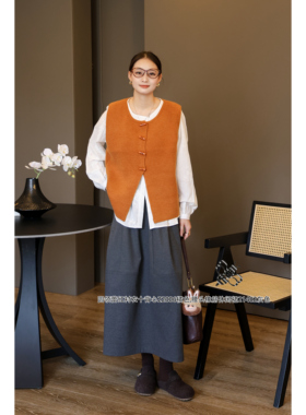 现货特价FMF欧货2025女装S Jayova秋冬22006蕾丝衬衫+牛角扣马甲