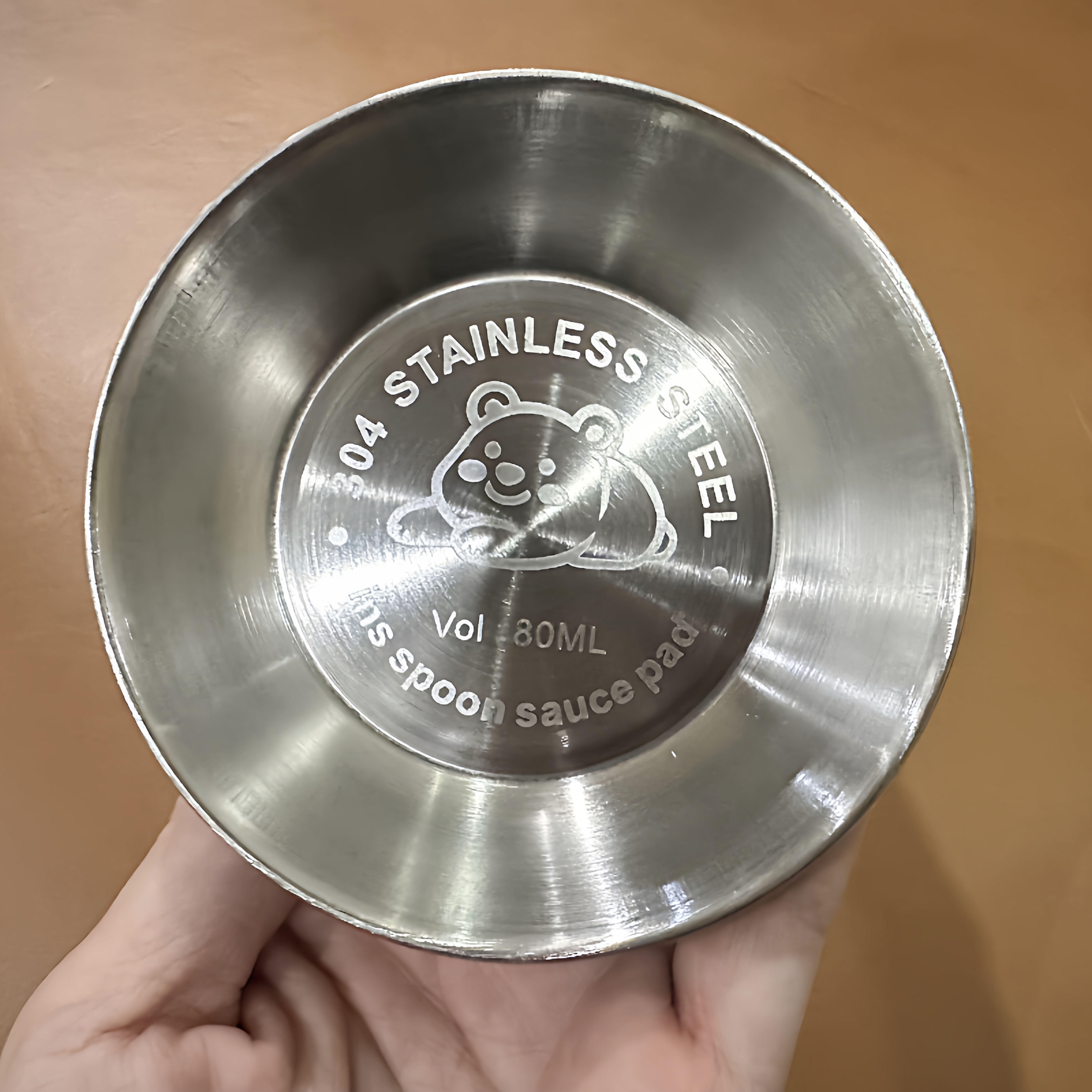 304不锈钢蘸料碟子卡通调料碟