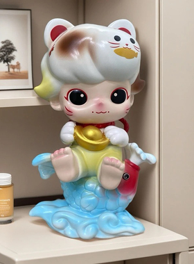 35cm大号 DIMOO梦里梦外系列盲盒手办可爱潮玩新家客厅玄关大摆件