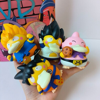 七龙珠可达鸭手办超级赛亚人悟空魔人布欧 cos 潮玩盲盒办公桌面