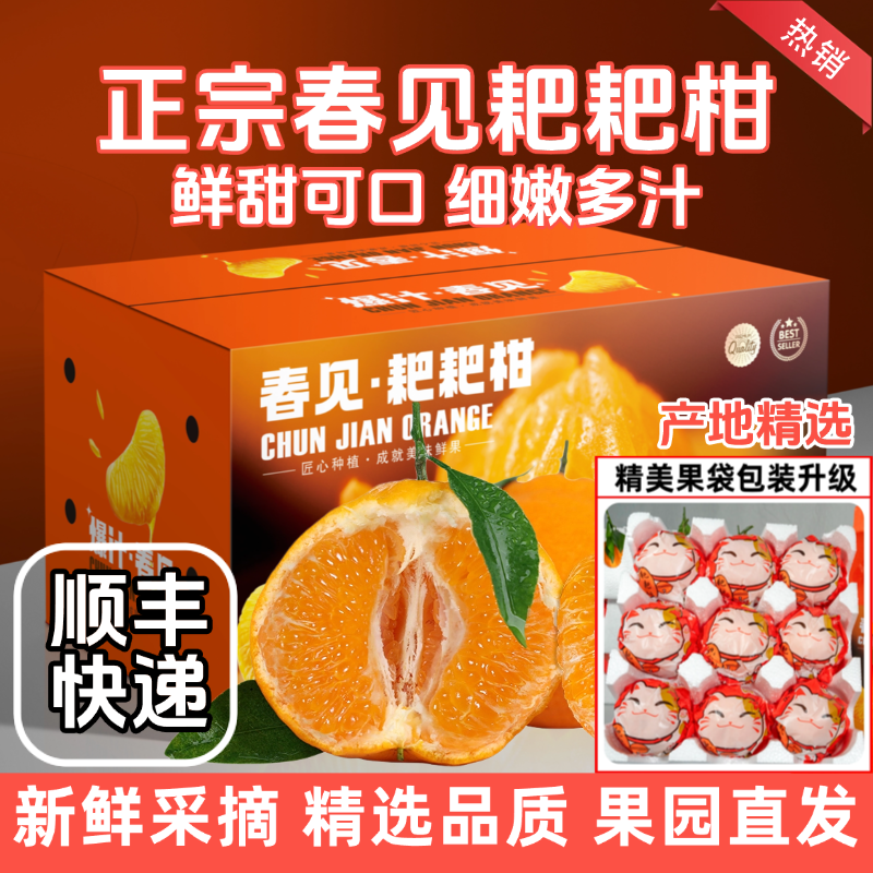 四川春见耙耙柑10斤新鲜水果粑粑柑正宗当季丑桔子现摘杷杷柑顺丰,水产肉类/新鲜蔬果/熟食,桔子,淘宝优惠券,粉丝福利购,淘宝优惠卷