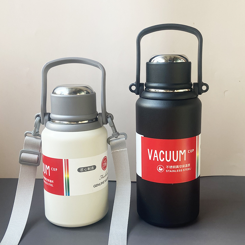 316不锈钢保温壶水杯可背可提