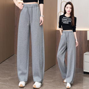 2026春秋季 直筒裤 新款 百搭遮肉简约卫裤 子 时尚 休闲高腰宽松弯刀裤