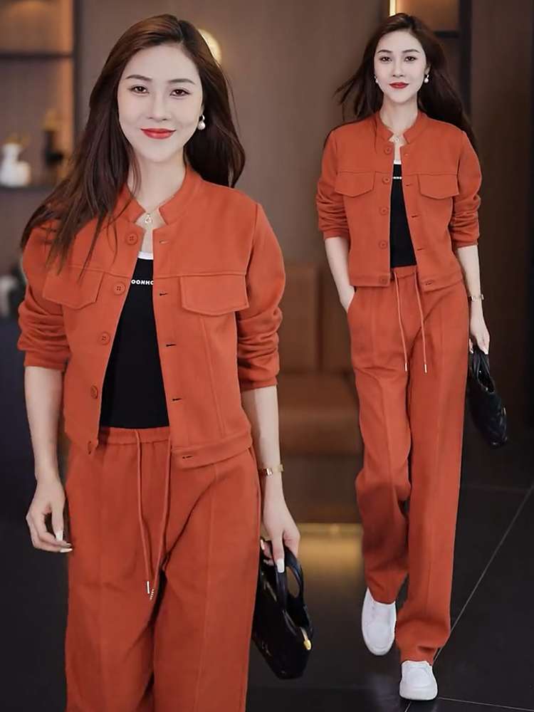 宝藏衣橱美拉德时尚阔腿裤套装女2023秋季新款洋气显瘦减龄两件套