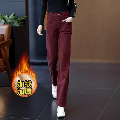 雪尼尔加绒裤子灯芯绒保暖裤