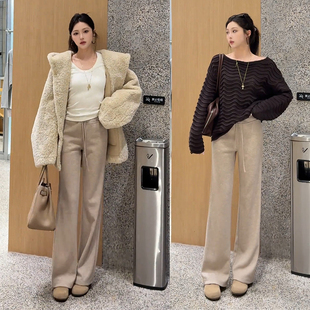 微喇裤女秋冬2025新款高腰百搭时尚休闲鱼尾裤直筒喇叭裤气质