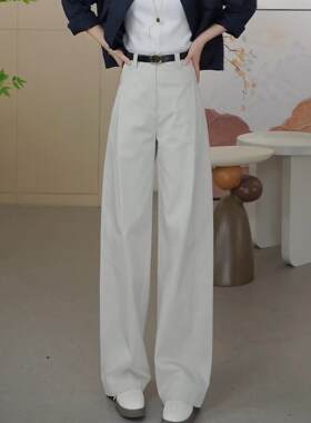 今年流行梧桐裤女2026新款春季高腰直筒休闲裤宽松垂感阔腿西装裤