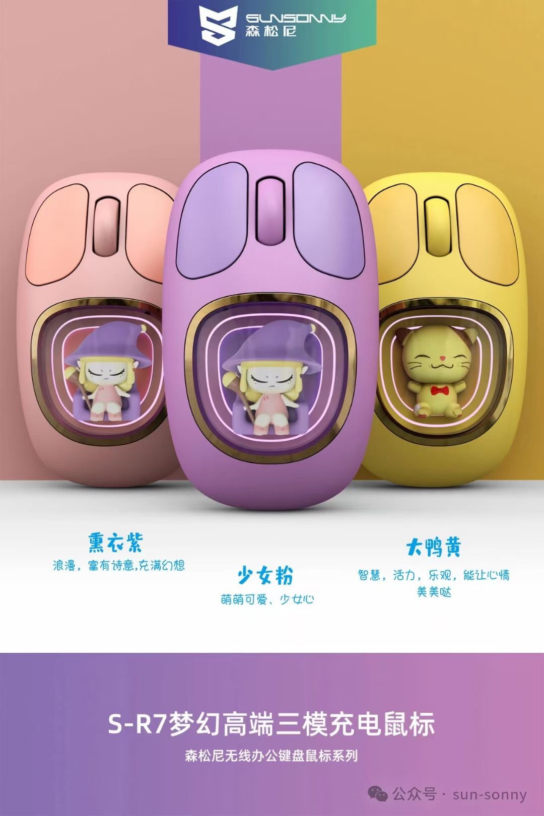 森松尼S-R7蓝牙无线鼠标充电静音2.4G无限台式笔记本mac电竞游戏