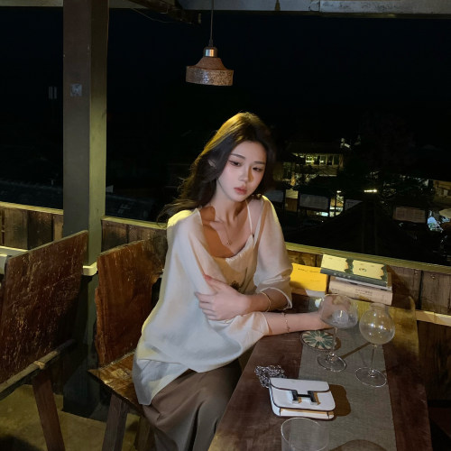 木子李的李披肩防晒开衫