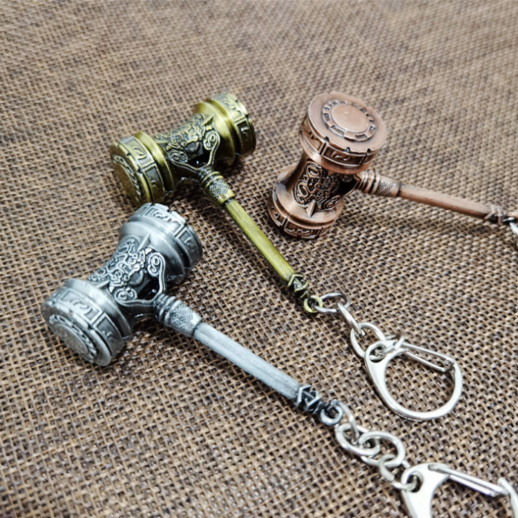 动漫游戏斗罗唐三浩天锤子武器模型钥匙扣孩子学生书包玩具挂件