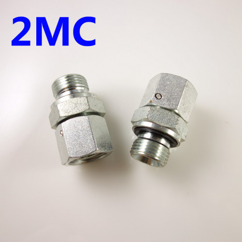 永华标准公制螺纹胶垫密封公制内螺纹24度锥液压活接头2MC 2MD-WD
