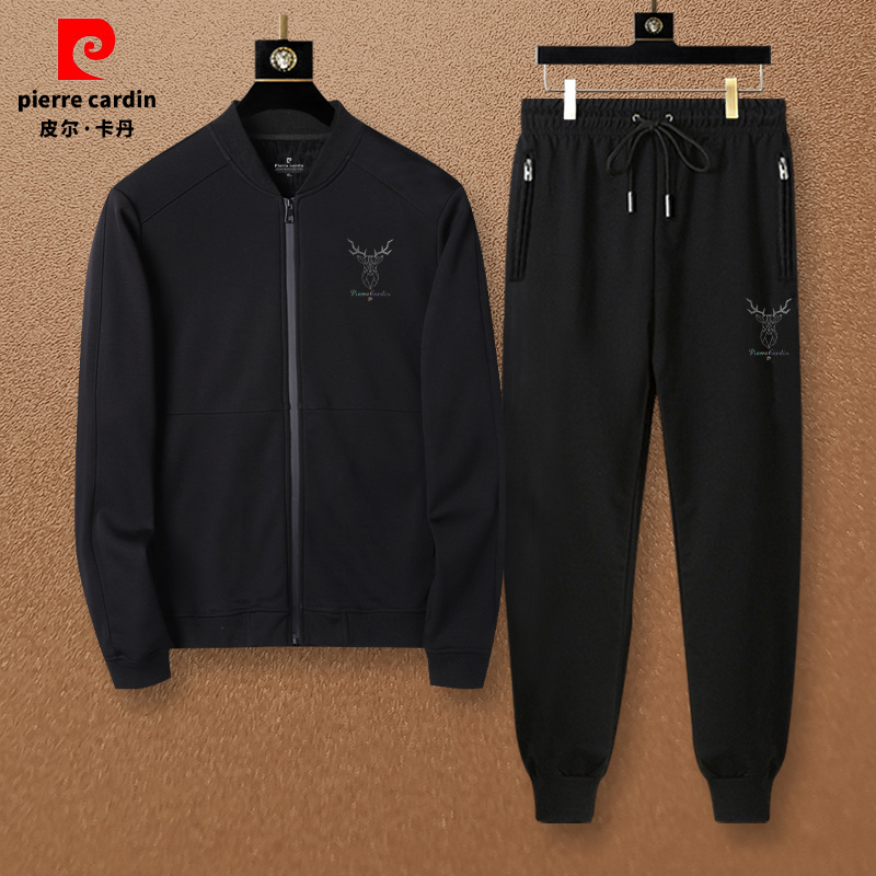 皮尔卡丹春秋季休闲棒球服套装